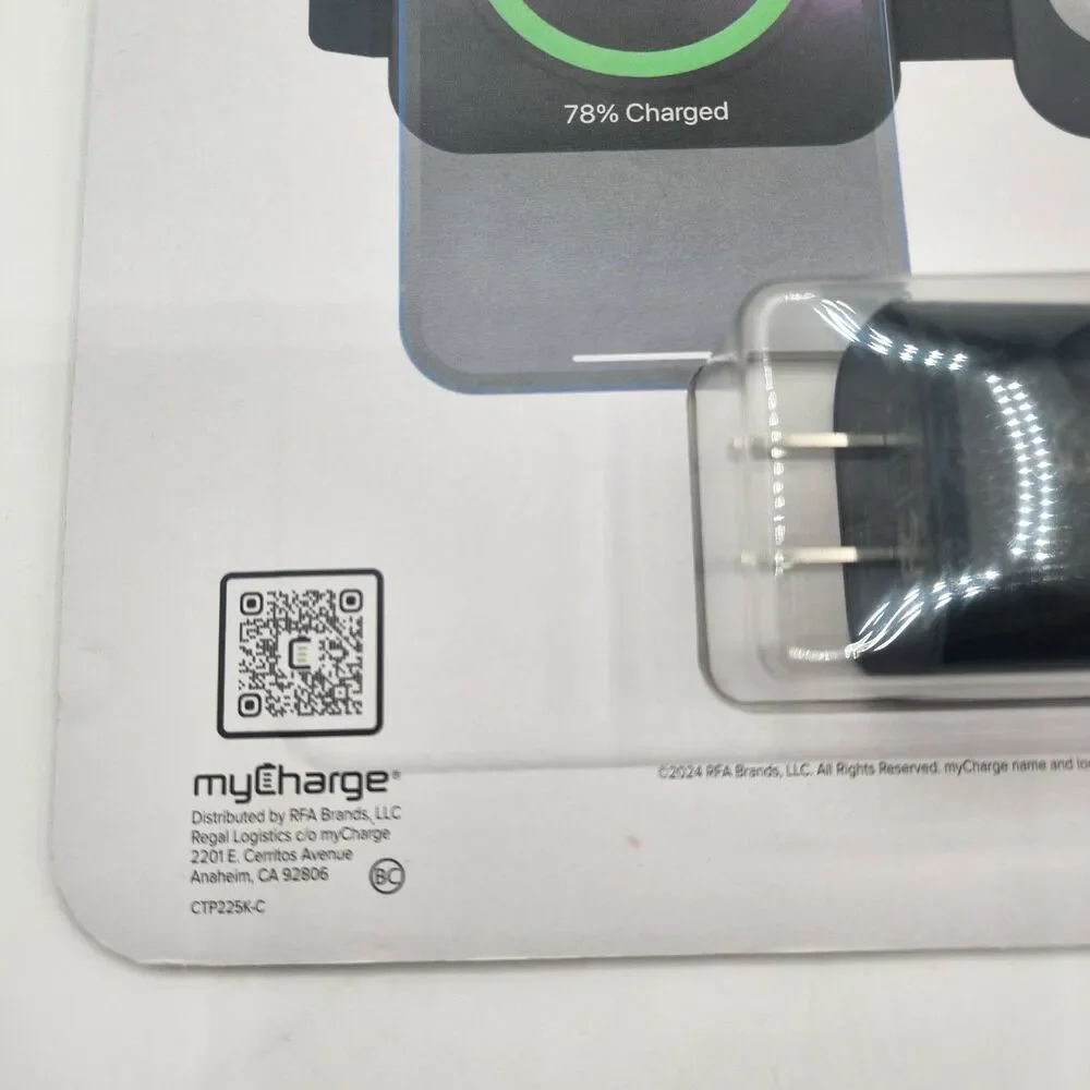 myCharge 3‑in‑1 Folding Wireless Charging Pad iPhone Apple Watch AirPods Sealed